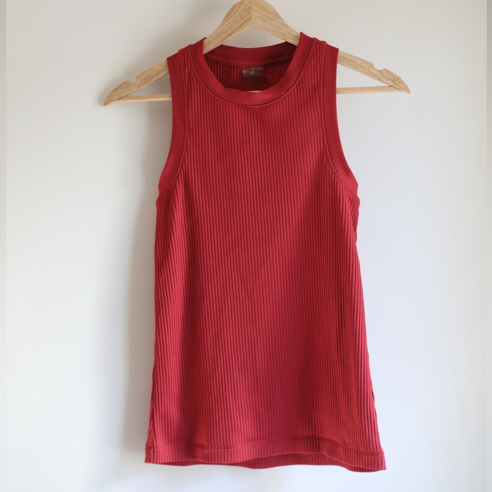 CALIA‎ by Carrie Underwood Red Ribbed Tank Top